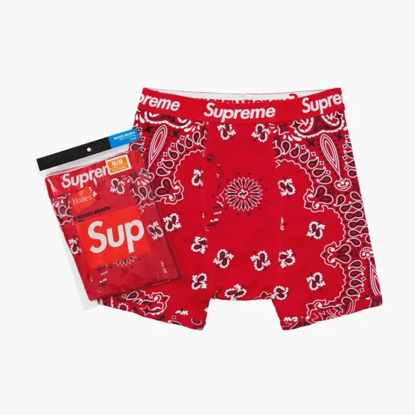 Nike Supreme Hanes Bandana Boxer Briefs 2 Pack Red
