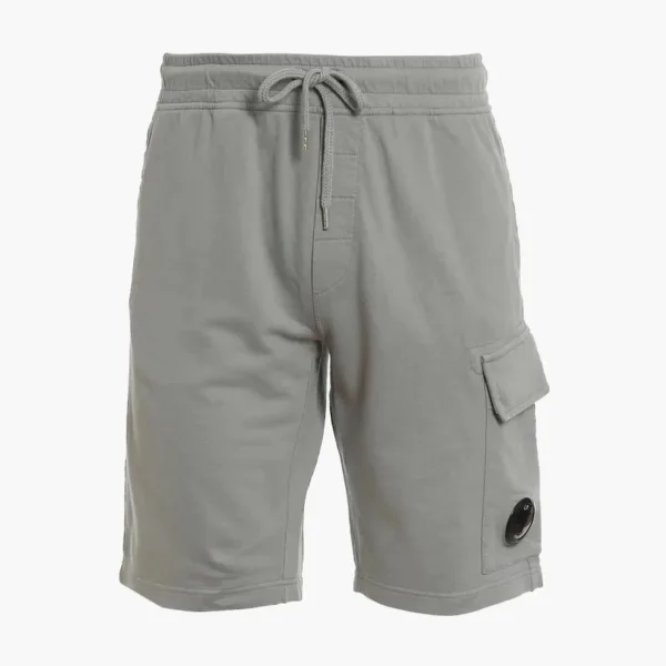 C.P. Company Light Fleece Lens Cargo Shorts Grey