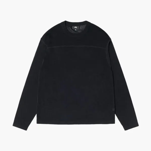 Stussy Lightweight Football Crew Black