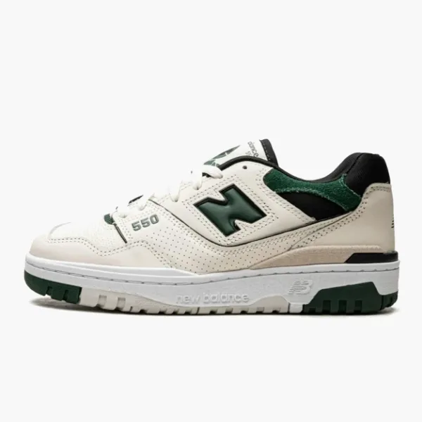 New Balance 550 Sea Salt - Pine Green
