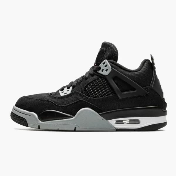 Air Jordan 4 Retro GS Black Canvas