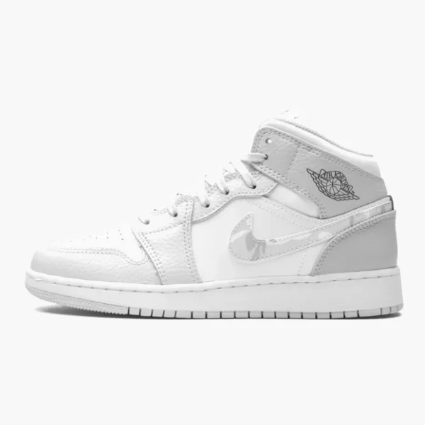 Air Jordan 1 Mid SE GS Grey Camo