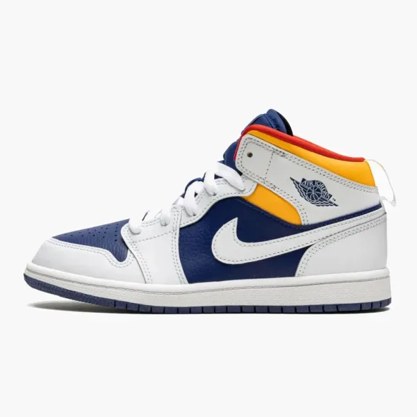 Air Jordan 1 Mid Hite Deep Royal Blue