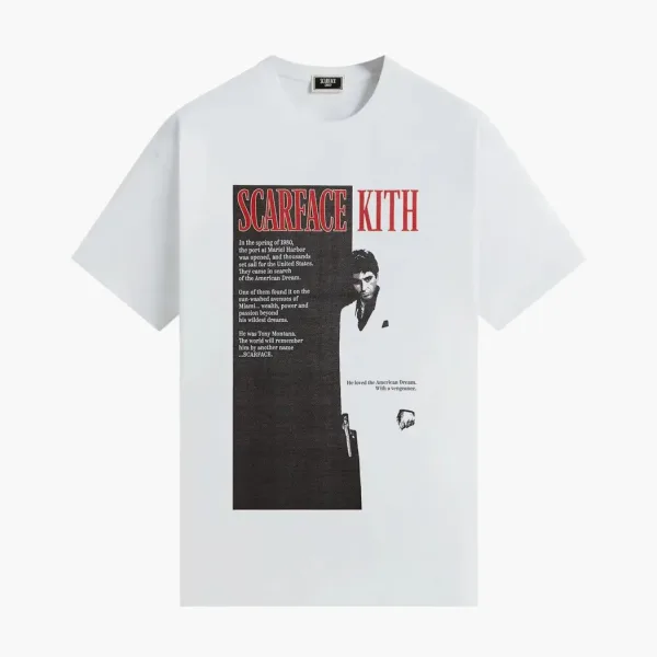 Kith For Scarface Film Poster Vintage Tee White