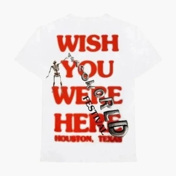 Travis Scott Astroworld Wish You Were Here Tee White