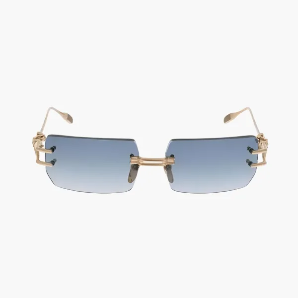 Chrome Hearts Eyeglasses Gold Rimless Blue
