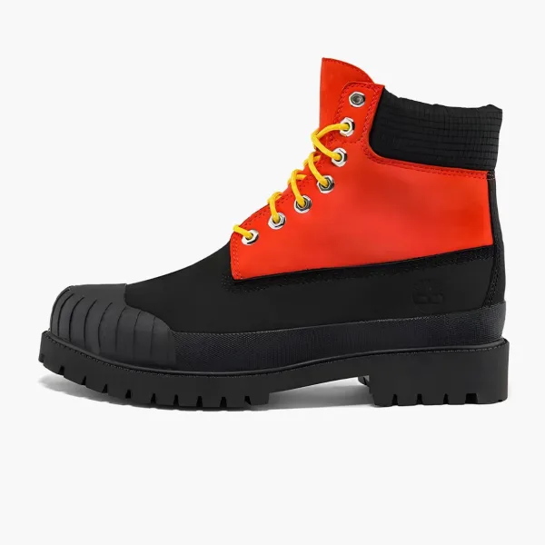 Timberland Premium 6 Inch Waterproof Boot Medium Orange Nubuck with Black