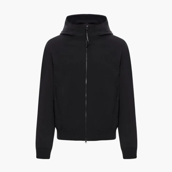 C.P. Company Soft Shell Hooded Jacket Black