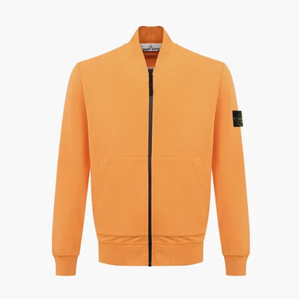 Stone Island Zip Hoodie Orange