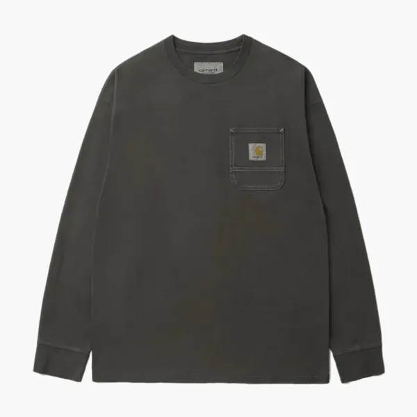 Carhartt WIP Long-Sleeve Pocket T-Shirt Charcoal