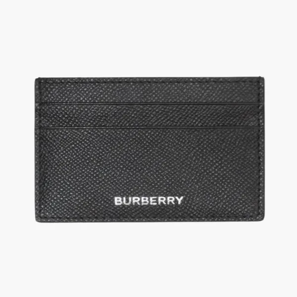 Burberry Grainy Leather Card Case (4 Card Slot) Black