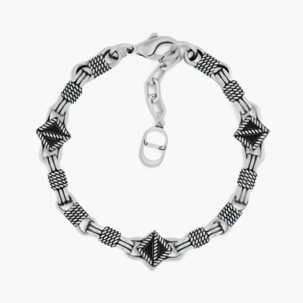 Dior CD Diamond Buffalo Bracelet WMNS Silver