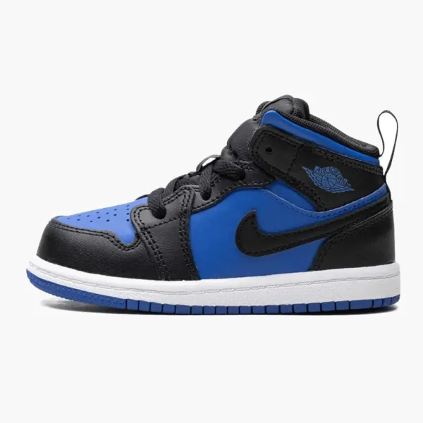 Air Jordan 1 Mid TD Black Royal Blue