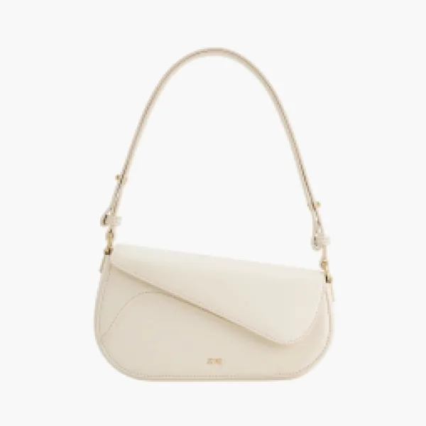 JW PEI Addisyn Faux Suede Panel Shoulder Bag White