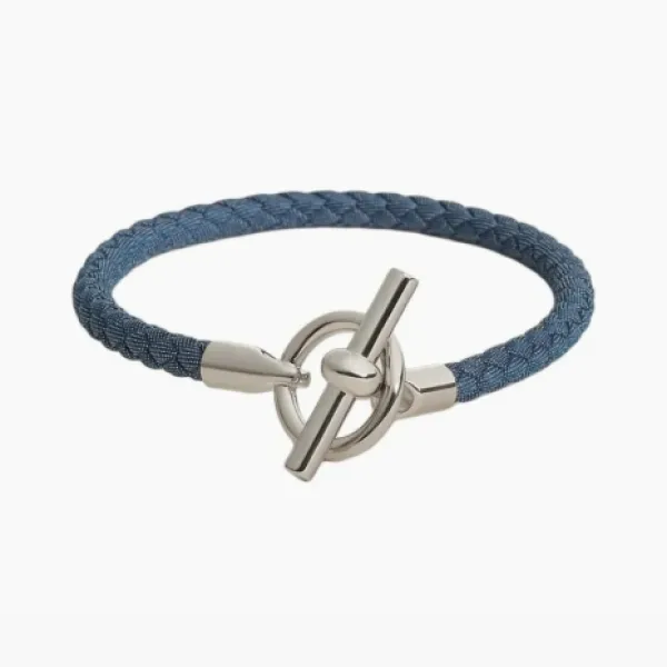 Hermès Glenan H Jean bracelet Blue