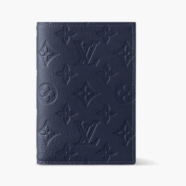 Louis Vuitton Passport Cover Monogram Navy Blue