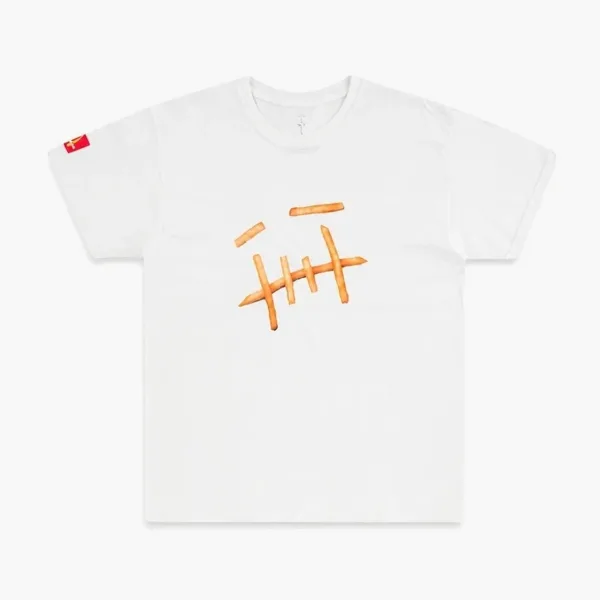 Travis Scott Cactus Jack Orange Scribble Logo Tee White