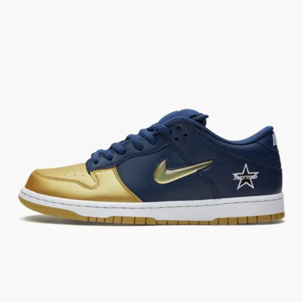 Nike SB Dunk Low Supreme Jewel Swoosh - Gold