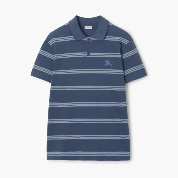 Burberry Striped Cotton Polo Shirt  Pilot
