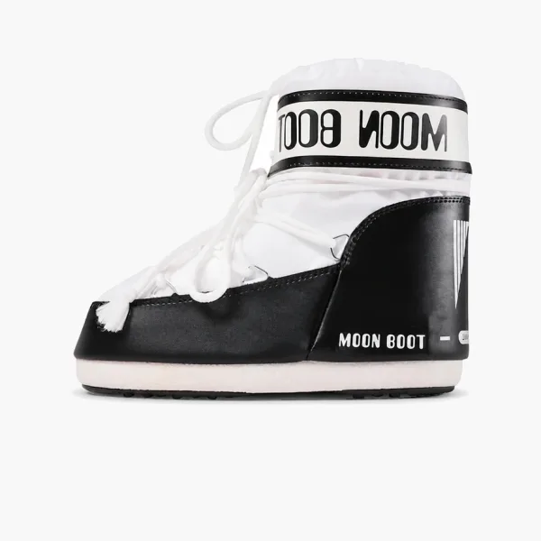 Moon Boot Icon Low Nylon White Black