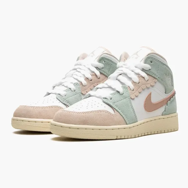 Air Jordan 1 Mid GS Pink Oxford