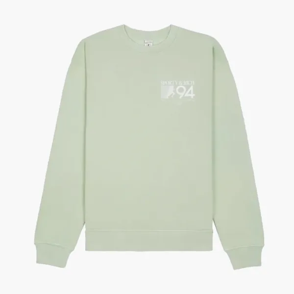 Sporty & Rich 94 California Crewneck Sage/White