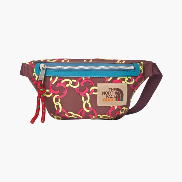 The North Face x Gucci Belt Bag Burgundy Multi