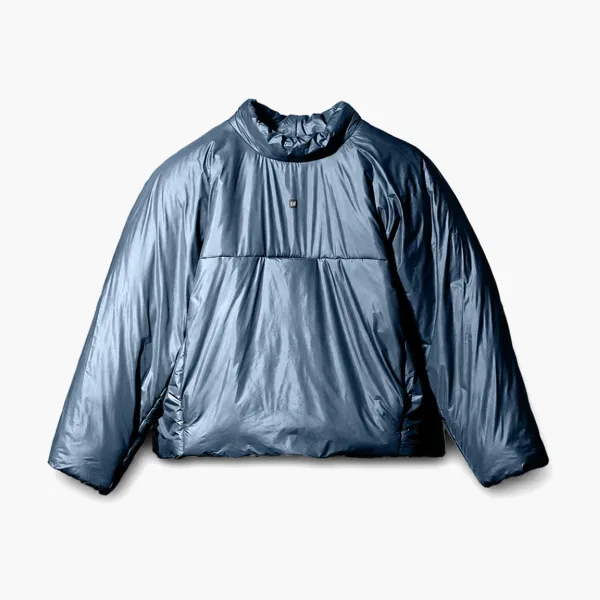 Yeezy X GAP X Balenciaga Padded Mock Neck Jacket Dark Blue