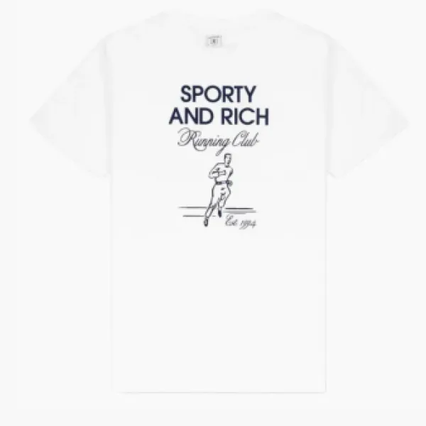 Sporty & Rich Running Unisex T-Shirt White White