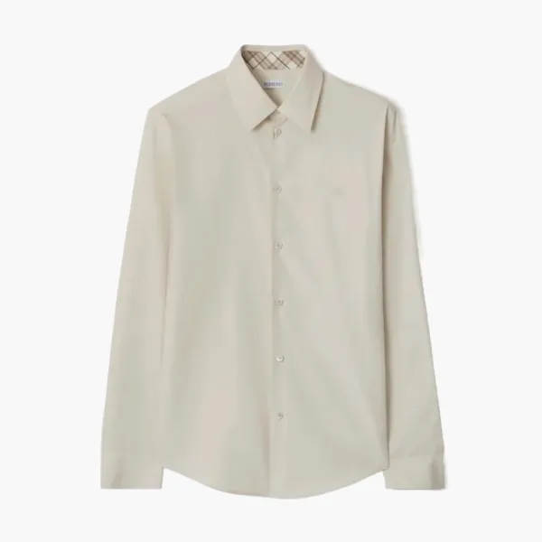 Burberry Slim Fit Cotton Shirt  Sail