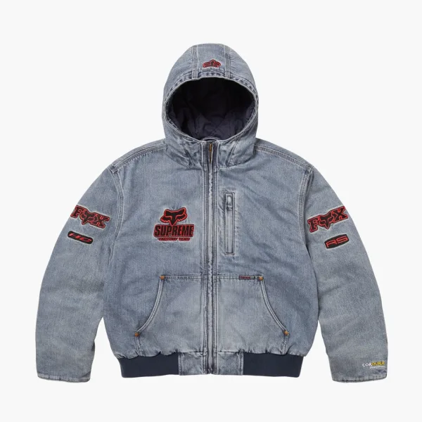 Supreme x Fox Racing Hooded Work Jacket Denim