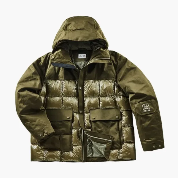 Spyder x C.P. Company AAC Spliced ​​Limited Edition Hooded Down Jacket Ivy Green
