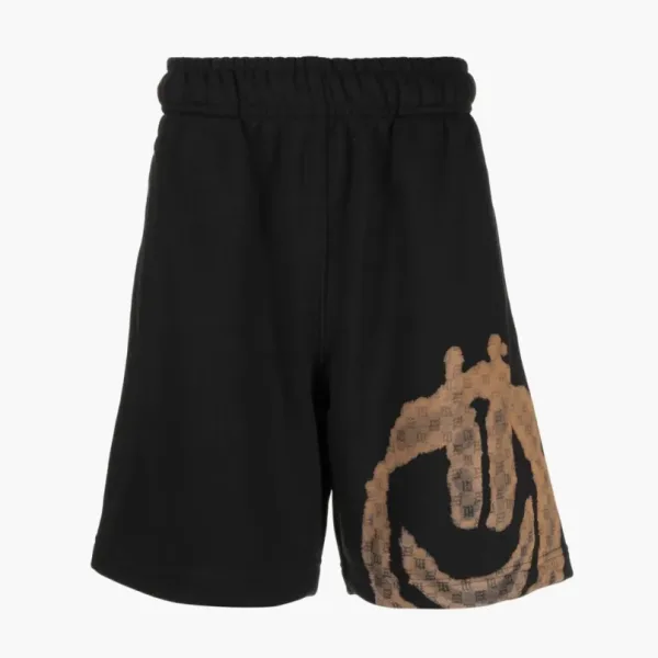 Misbhv Monogram Smiley Track Shorts Black