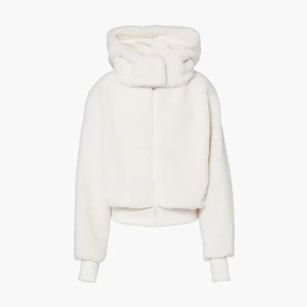 Alo Yoga Foxy Sherpa Hooded Jacket Ivory