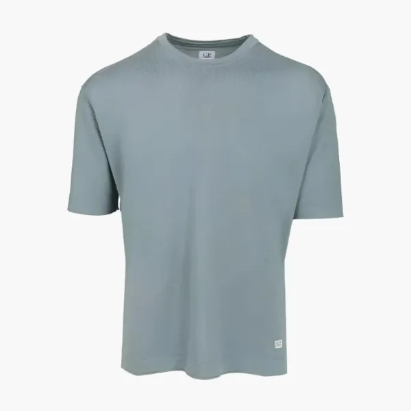 C.P. Company Short-Sleeved Knitted T-Shirt Dusty Blue