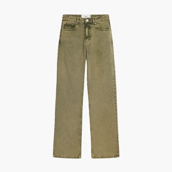 Ami Paris Wide-Leg Jeans Green