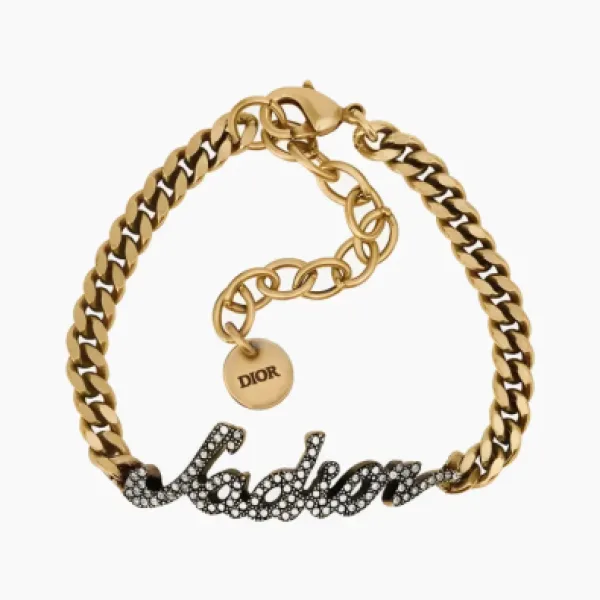 Dior Crystal-Metal Bracelets WMNS Gold
