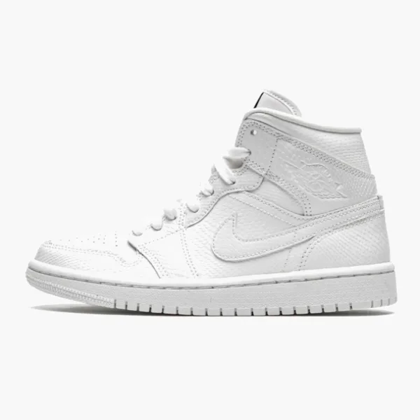 Air Jordan 1 Mid WMNS White Snakeskin