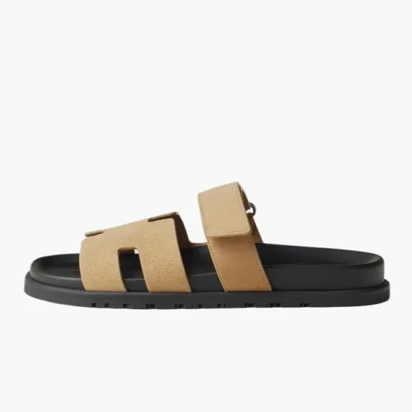 Hermes Chypre Slide Slippers Men Brown