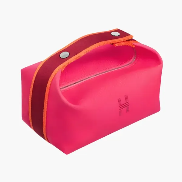 Hermes Fabric Cosmetic Bag Pink