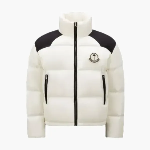 Palm Angels X MONCLER GENIUS Down Jacket Beige