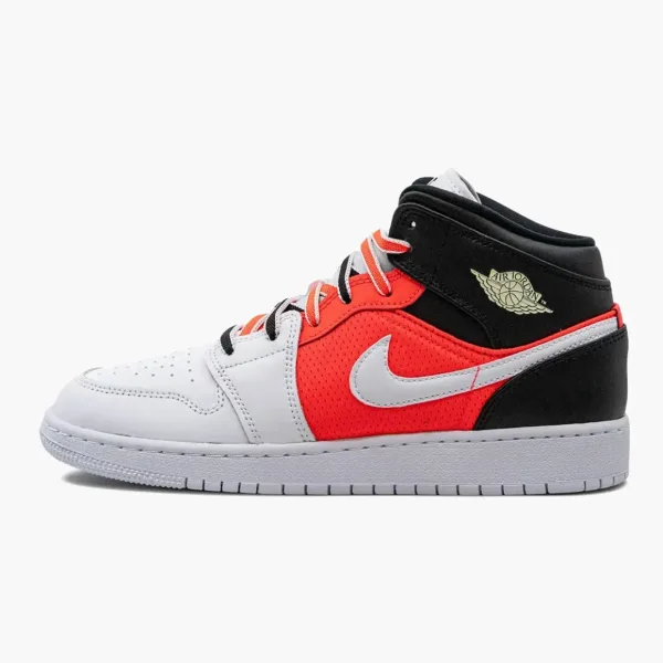 Air Jordan 1 Mid SE GS White Infrared