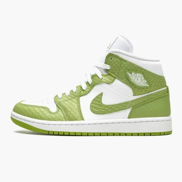 Air Jordan 1 Mid WMNS Green Python