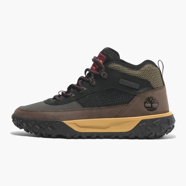 Timberland Greenstride Motion 6 Mid Hiking Boot Black Nubuck W Brown