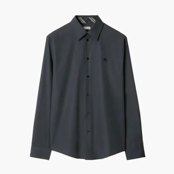 Burberry Slim Fit Cotton Shirt  Indigo
