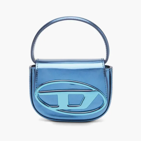 Diesel 1DR Iconic Mini Bag Mirrored Leather Blue