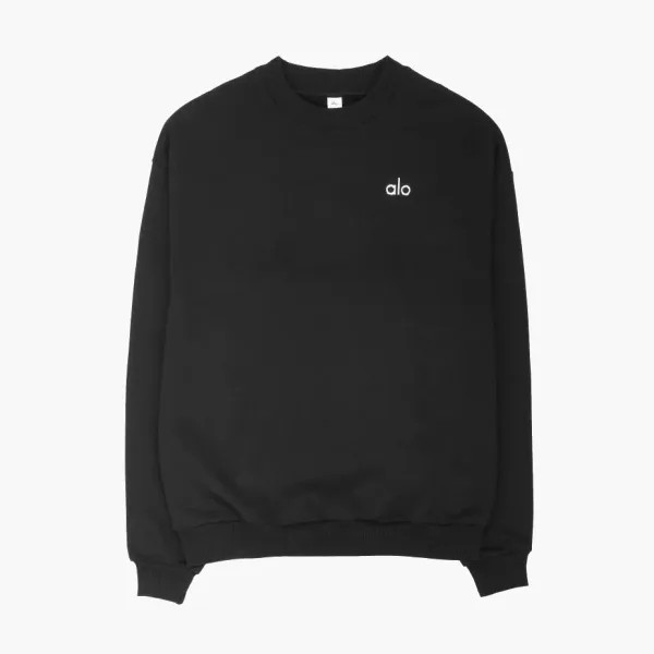 Alo Yoga Accolade Crew Neck Pullover Black
