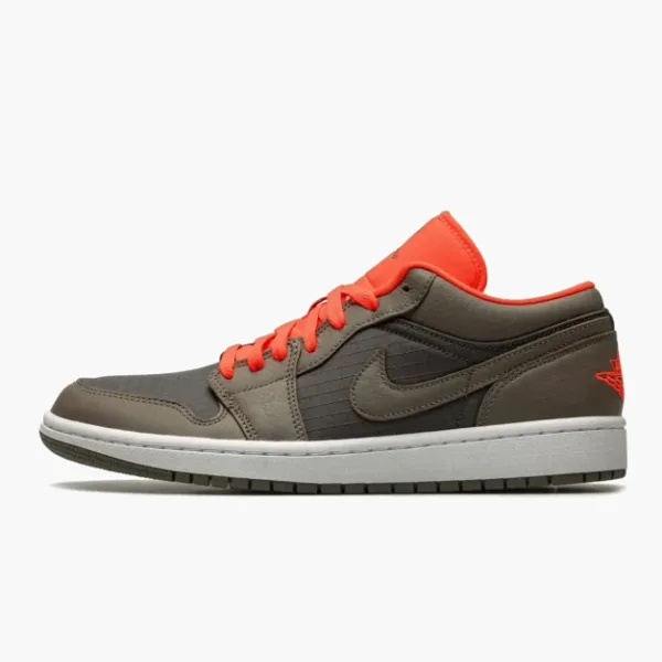 Air Jordan 1 Low SE WMNS Black / Olive / Bright Crimson