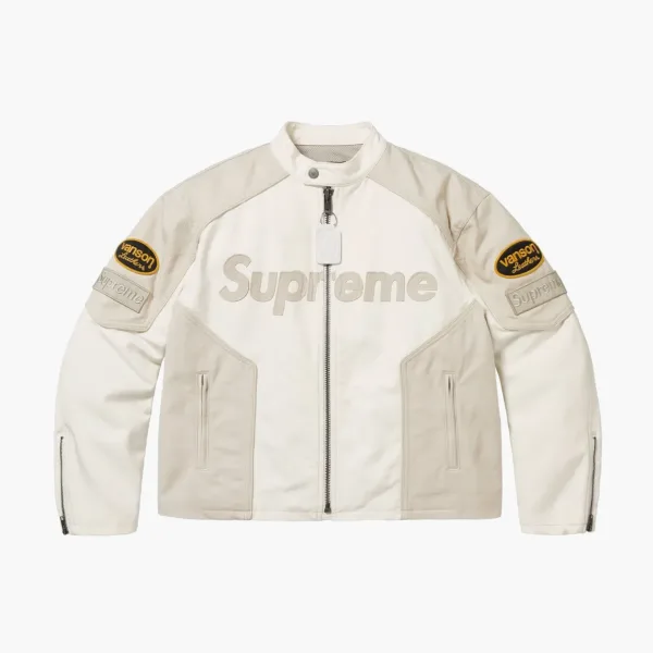 Supreme x Vanson Leathers x Cordura Cotton Jacket White
