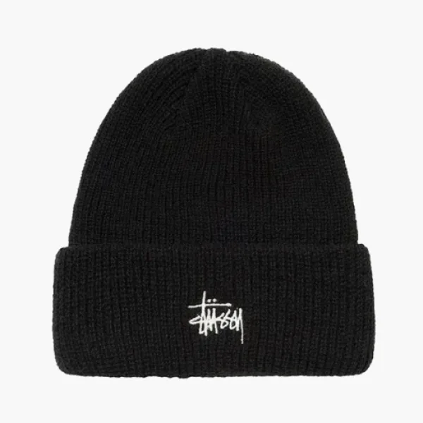 Stussy Stock Cuff Beanie Black